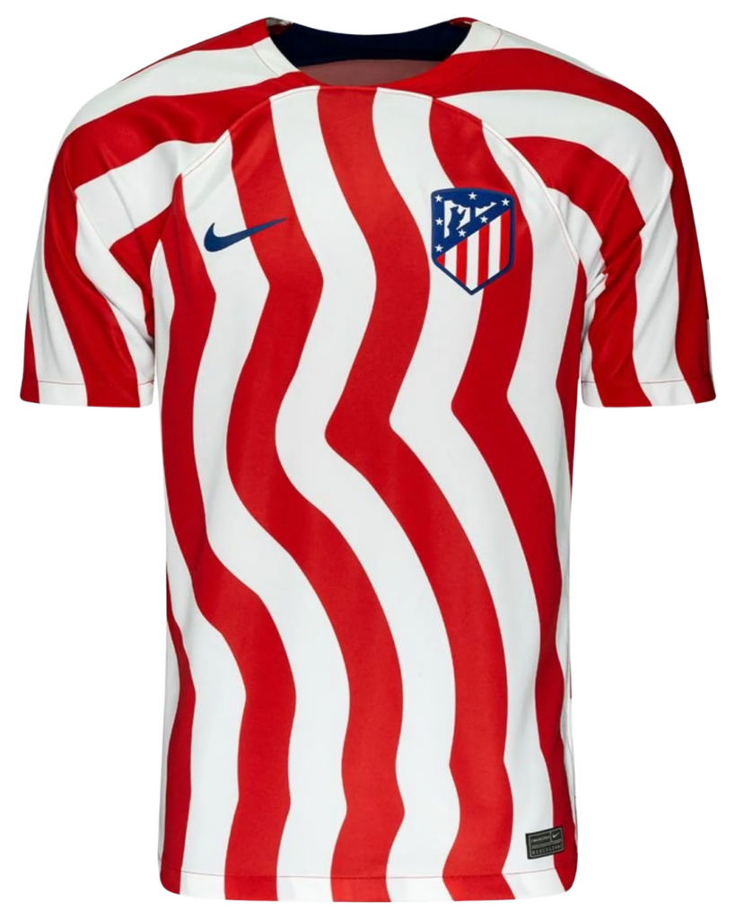 Maillot domicile de l'Atletico Madrid de la saison 2022-23.