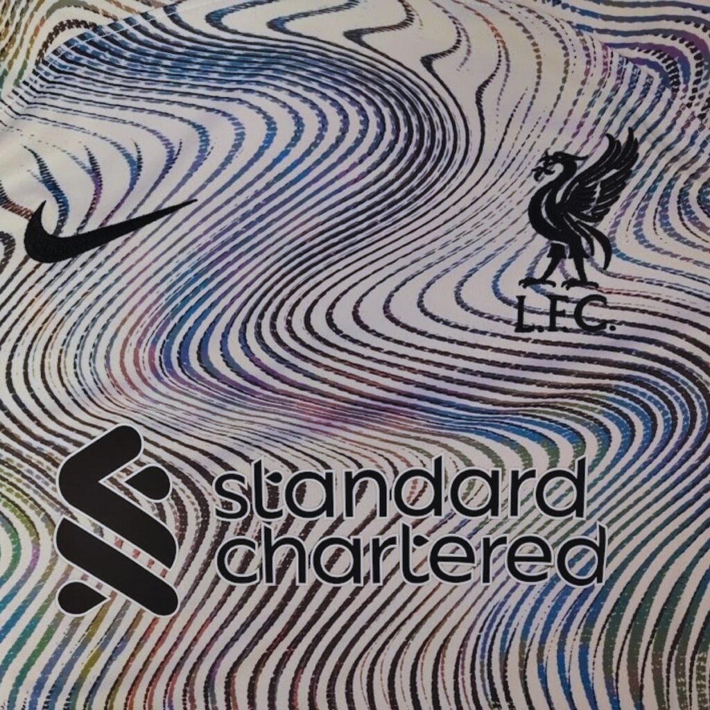 Zoom sur l'avant du maillot.