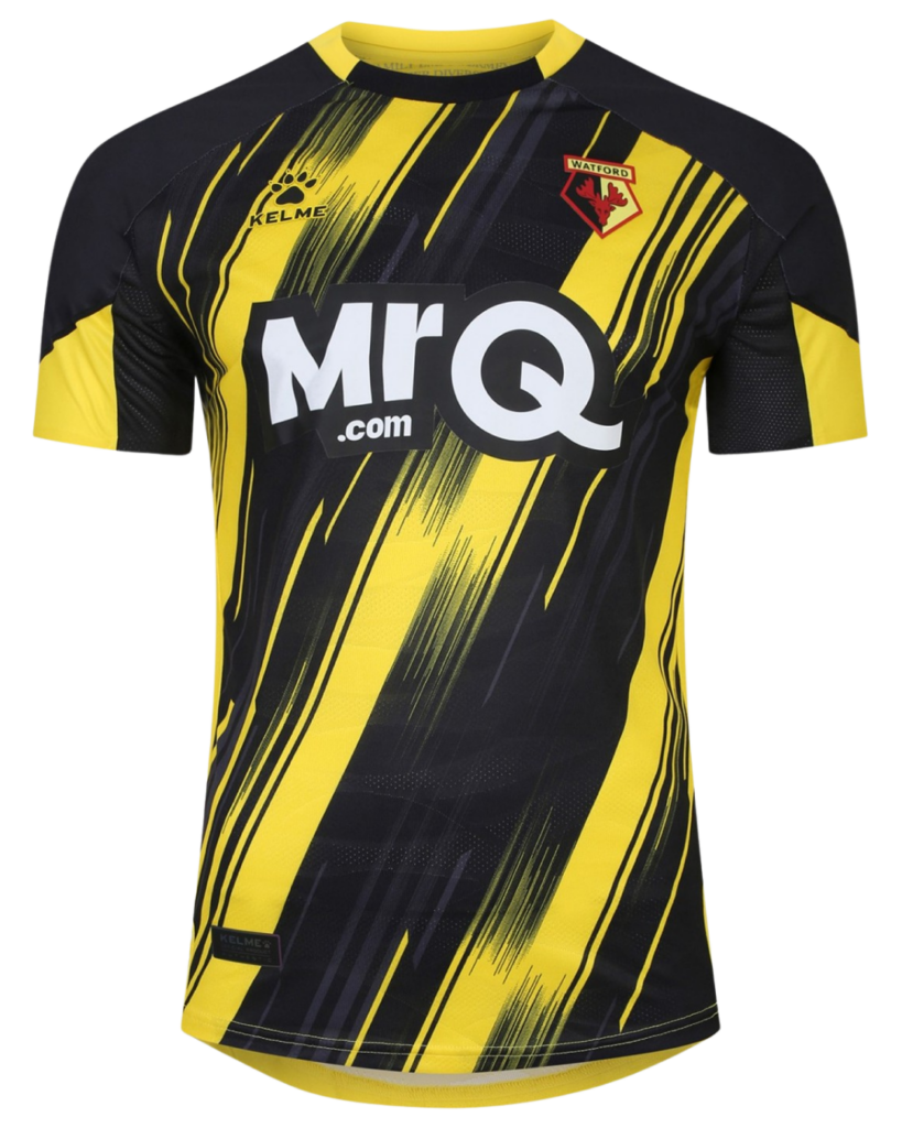 Maillot domicile du Watford FC de la saison 2023-24.