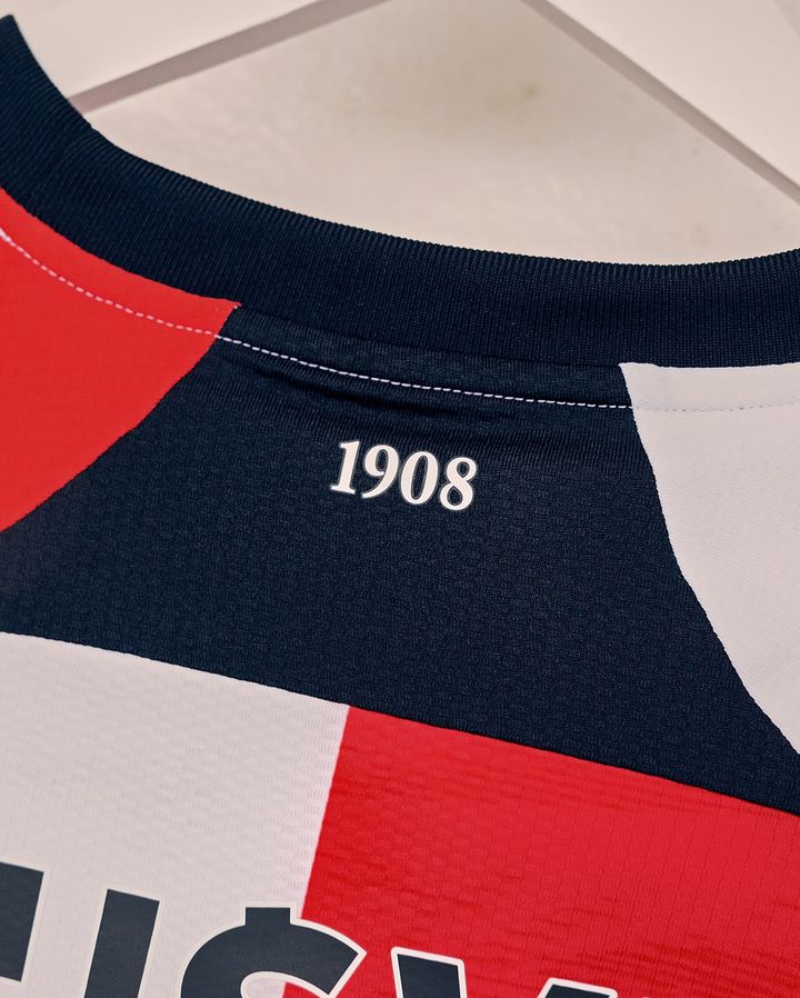 Zoom sur l'arrière du col du maillot.