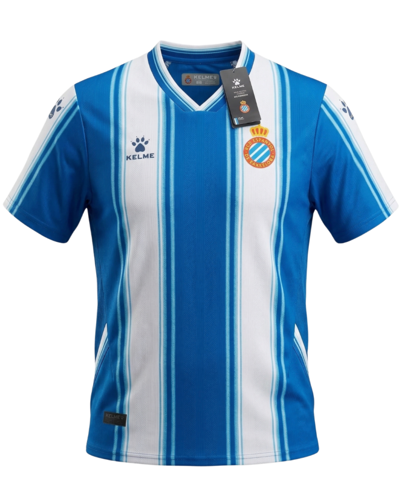 Maillot domicile du Espanyol de la saison 2022-23.