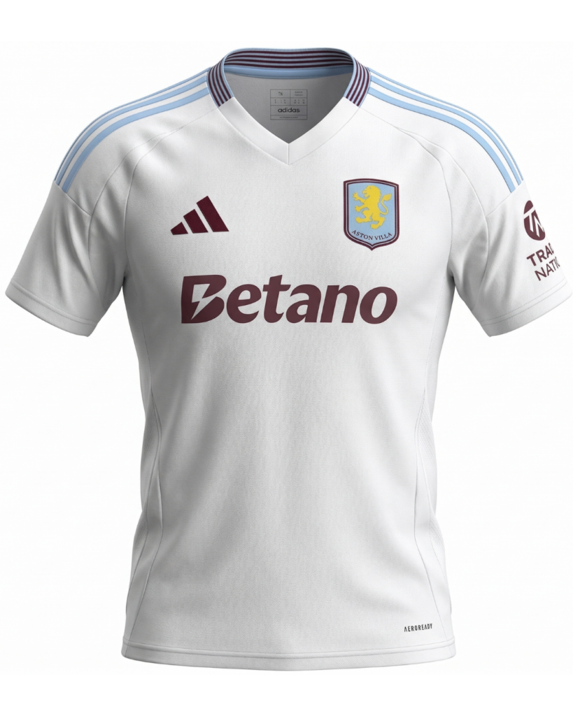 Maillot extérieur de l'Aston Villa de la saison 2024-2025.